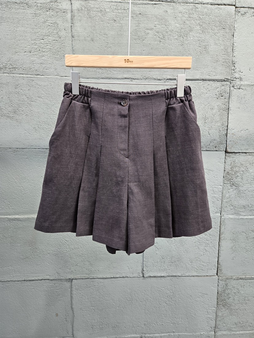 10CC韓國代購女裝新品推薦休閑26春夏熱賣職業短褲亞麻布10CC短褲圖色3