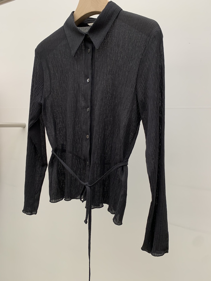 LEGACY BONE韓國代購女裝新款職業26春夏襯衫蕾絲衫含腰繩LEGACY BONE襯衫/蕾絲衫