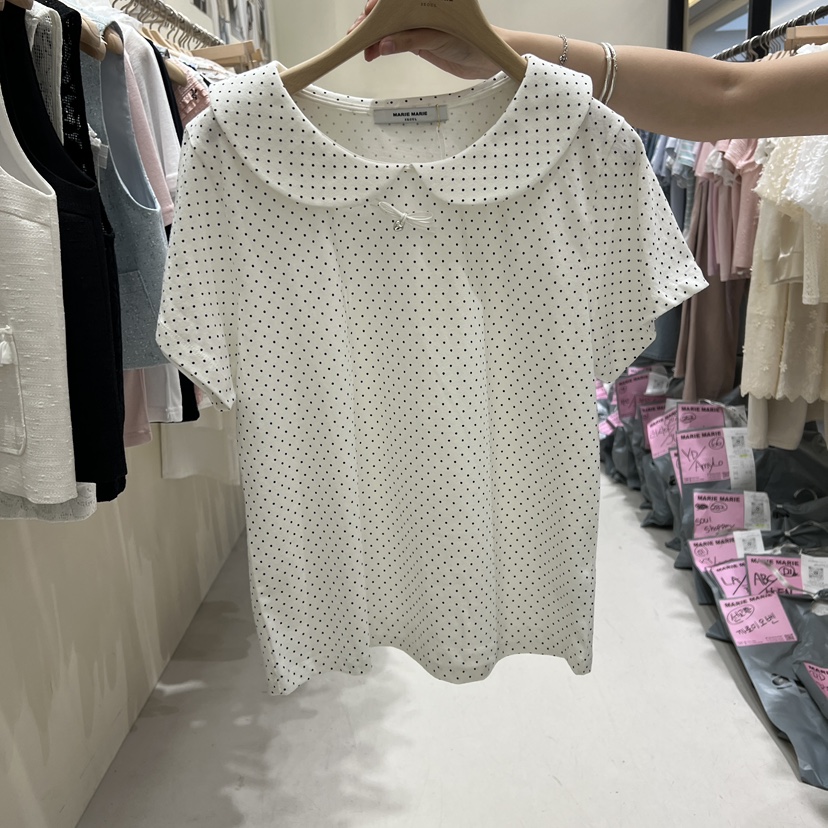 MARIE MARIE東大門實拍女士新款推薦職業人氣休閑T恤圓點MARIE MARIET恤圖色1