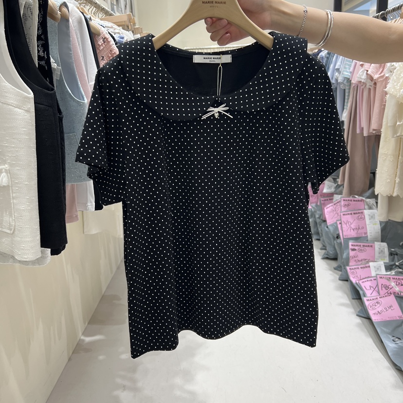 MARIE MARIE東大門實拍女士新款推薦職業人氣休閑T恤圓點MARIE MARIET恤圖色2
