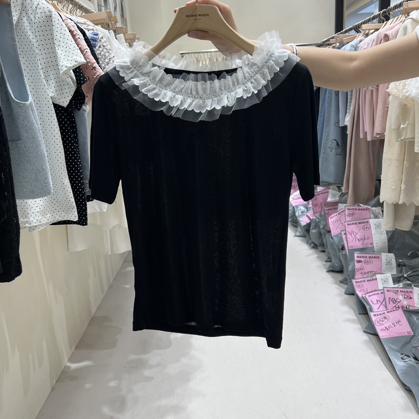 MARIE MARIE韓國直郵女裝新品時尚人氣26春夏職業26夏季T恤MARIE MARIET恤圖色2