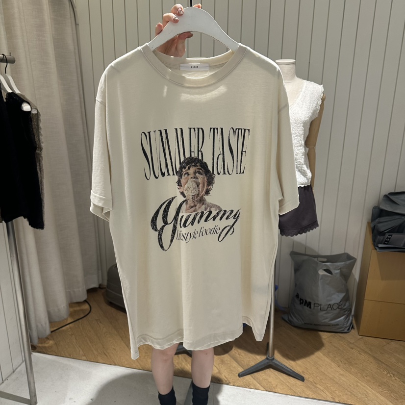 GRADE韓國東大門直郵女士新品26夏季人氣時尚職業26春夏T恤GRADET恤圖色1