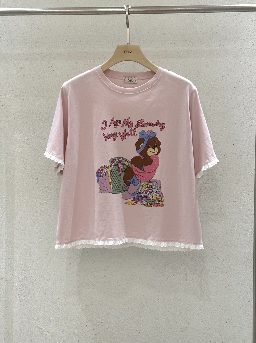 FIZZ韓國直郵實拍女士新品熱賣時尚職業26夏季推薦26春夏T恤FIZZT恤圖色1