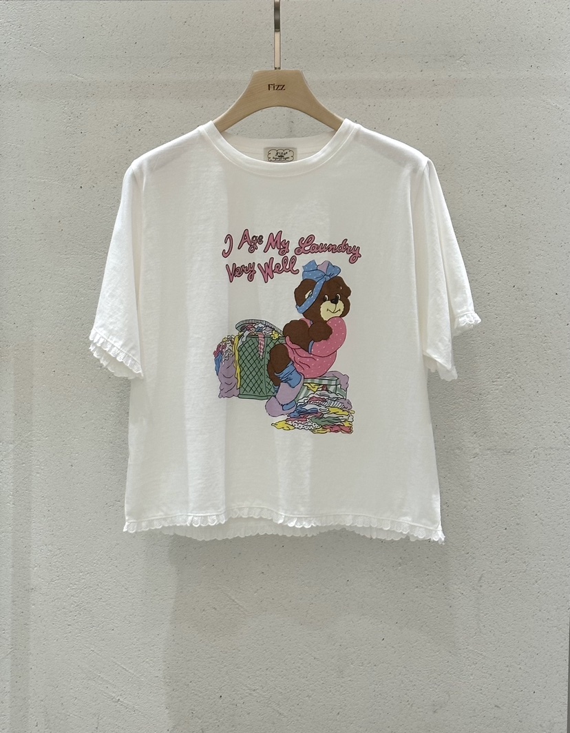 FIZZ韓國直郵實拍女士新品熱賣時尚職業26夏季推薦26春夏T恤FIZZT恤圖色2