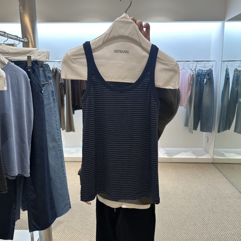 ARTISANAL東大門實拍韓國女士新款人氣職業熱賣休閑吊帶背心ARTISANAL吊帶/背心圖色2深藍色