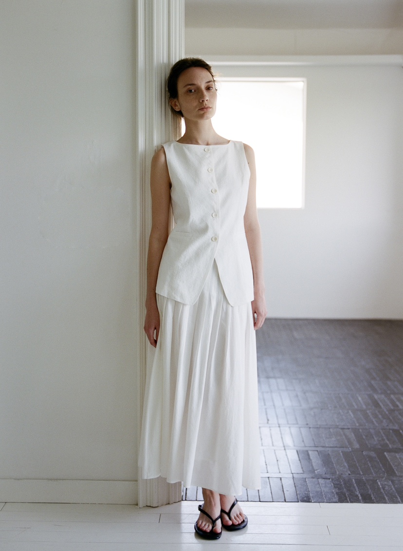 REGULARLY/PLACOR韓國直郵女士新款時尚推薦長裙褶裥亞麻REGULARLY/PLACOR長裙