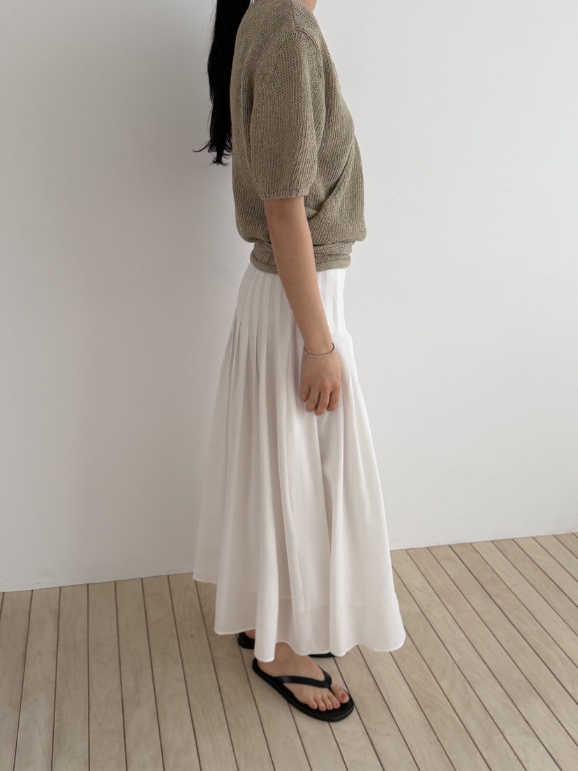 REGULARLY/PLACOR韓國直郵女士新款時尚推薦長裙褶裥亞麻REGULARLY/PLACOR長裙