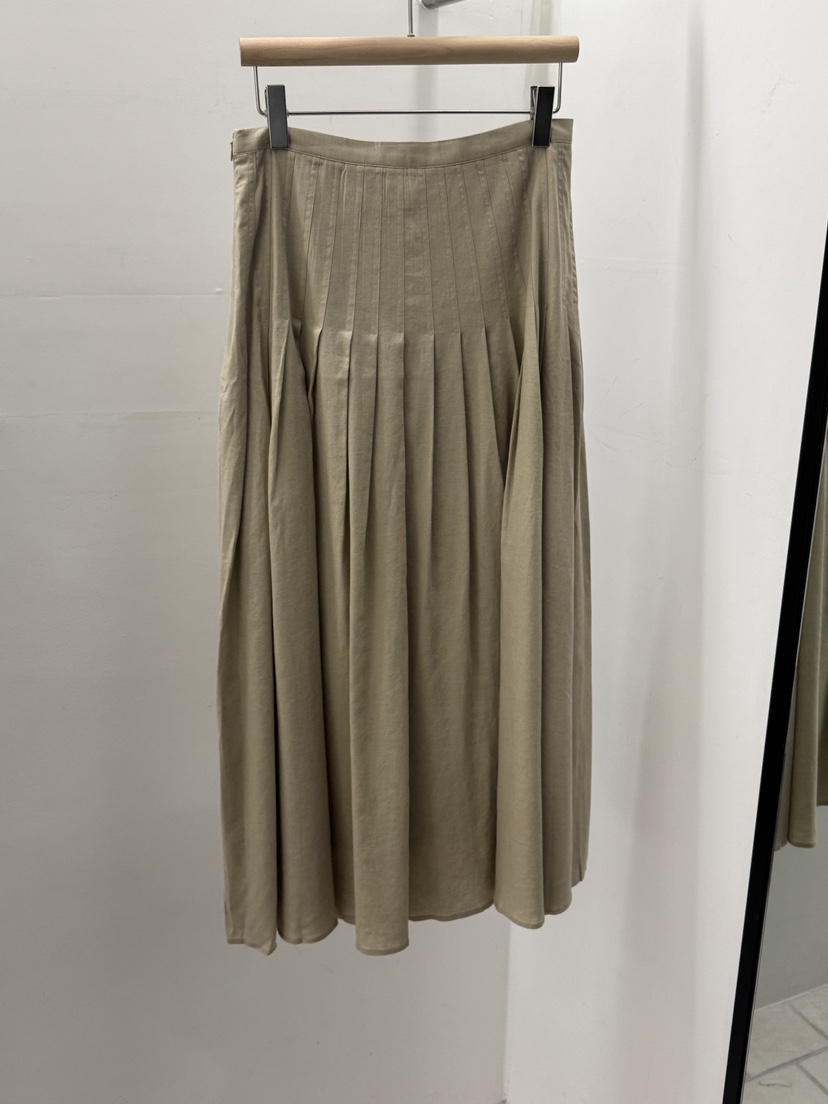 REGULARLY/PLACOR韓國直郵女士新款時尚推薦長裙褶裥亞麻REGULARLY/PLACOR長裙