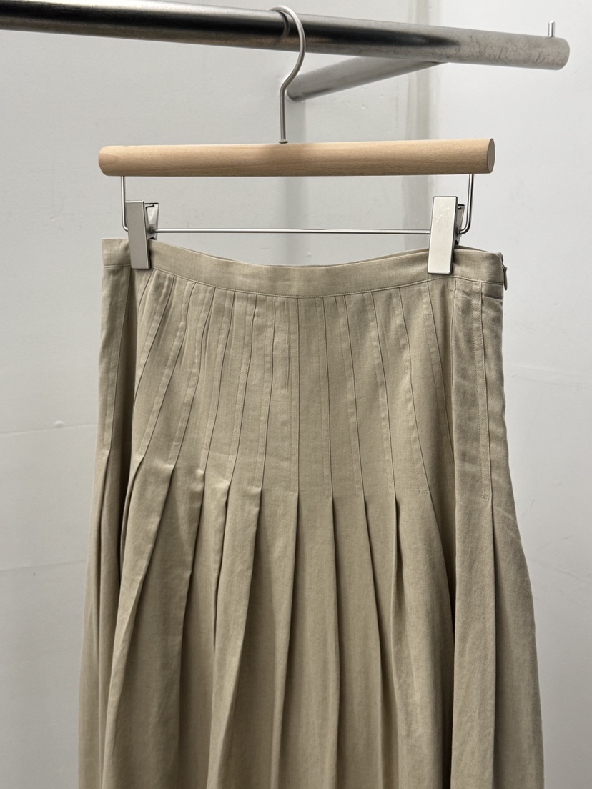 REGULARLY/PLACOR韓國直郵女士新款時尚推薦長裙褶裥亞麻REGULARLY/PLACOR長裙