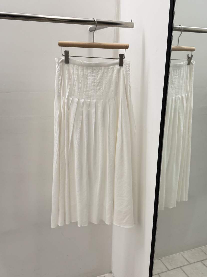 REGULARLY/PLACOR韓國直郵女士新款時尚推薦長裙褶裥亞麻REGULARLY/PLACOR長裙圖色1