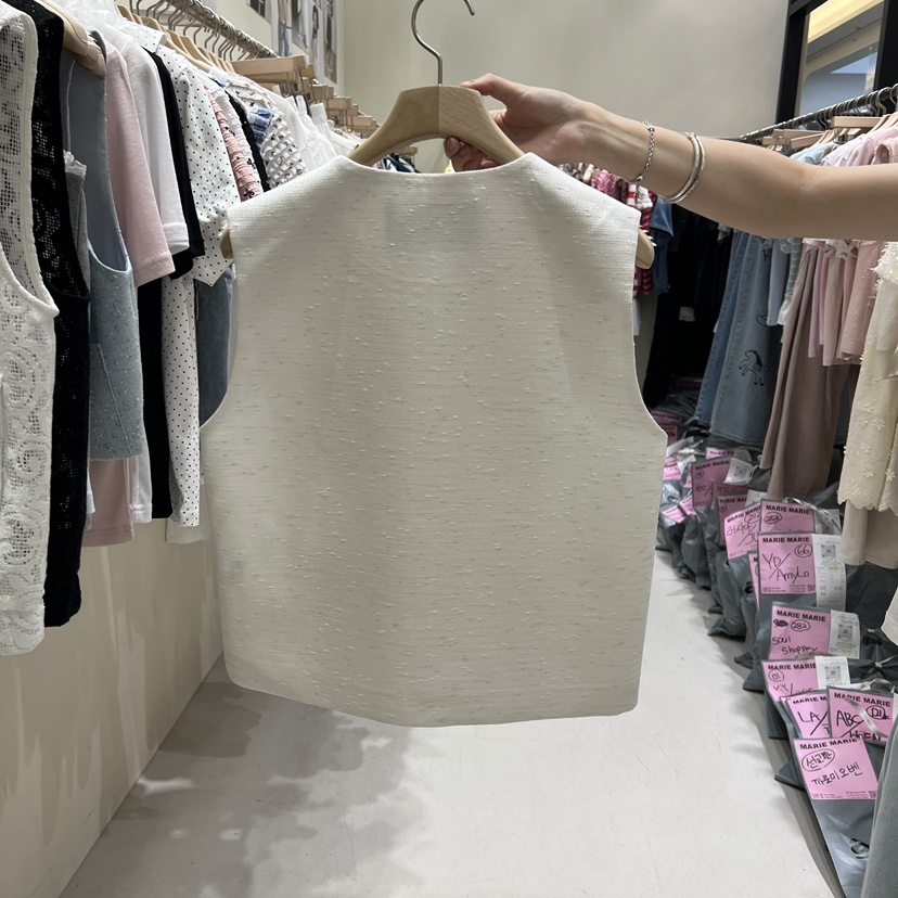 MARIE MARIE韓國直郵女士新品人氣時尚職業休閑馬甲口袋MARIE MARIE馬甲