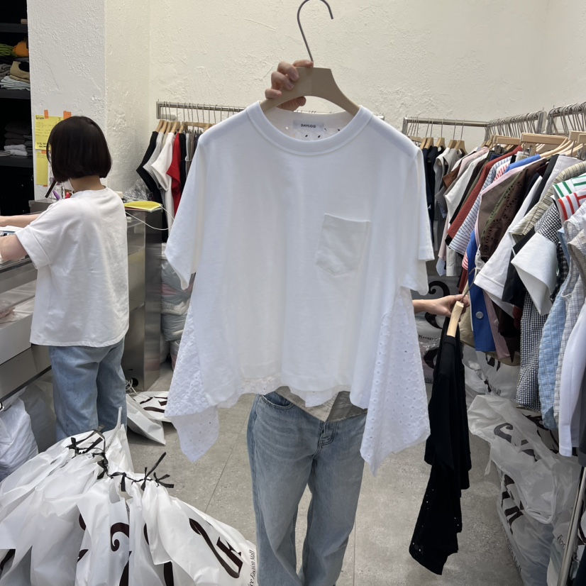 DA YLOG東大門代購女裝新款26春夏熱賣時尚休閑真品T恤刺繡DA YLOGT恤圖色2