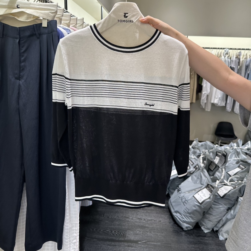 TOMGIRL韓國直郵女士新款26夏季人氣休閑26春夏熱賣針織衫TOMGIRL針織衫圖色1