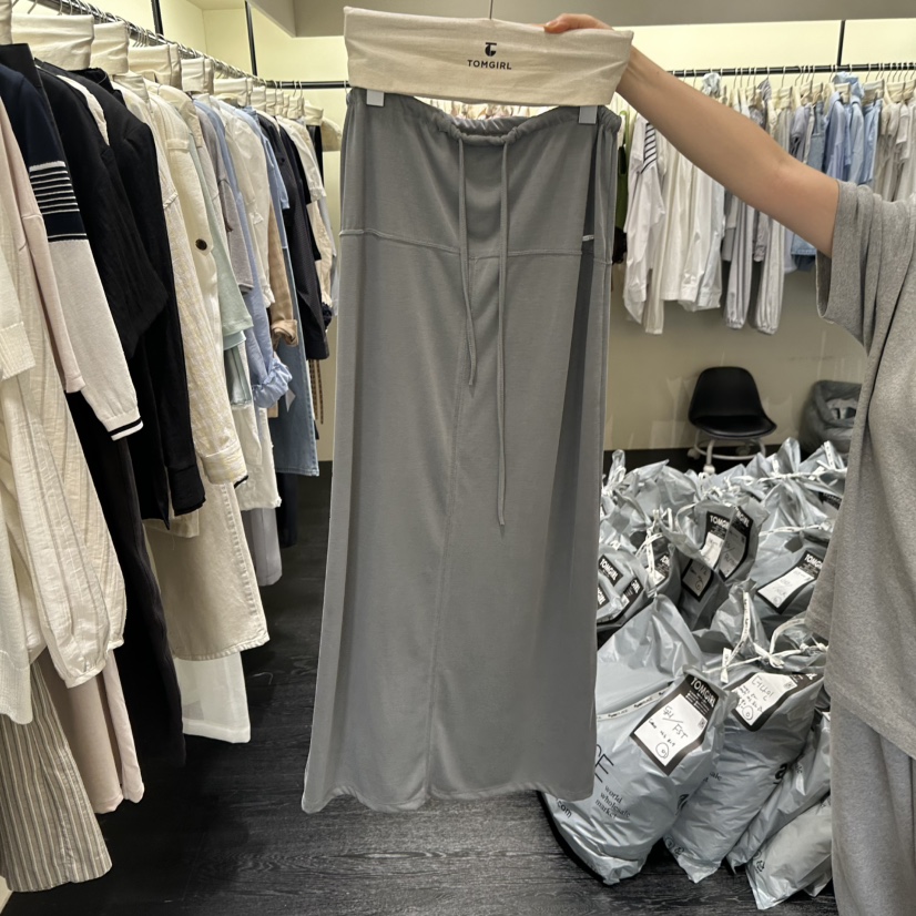 TOMGIRL韓國直郵女裝新品熱賣26春夏人氣職業時尚推薦長裙TOMGIRL長裙圖色2