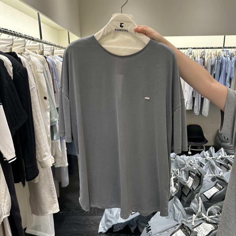 TOMGIRL東大門實拍韓國女士新款推薦休閑熱賣26夏季職業T恤TOMGIRLT恤圖色1