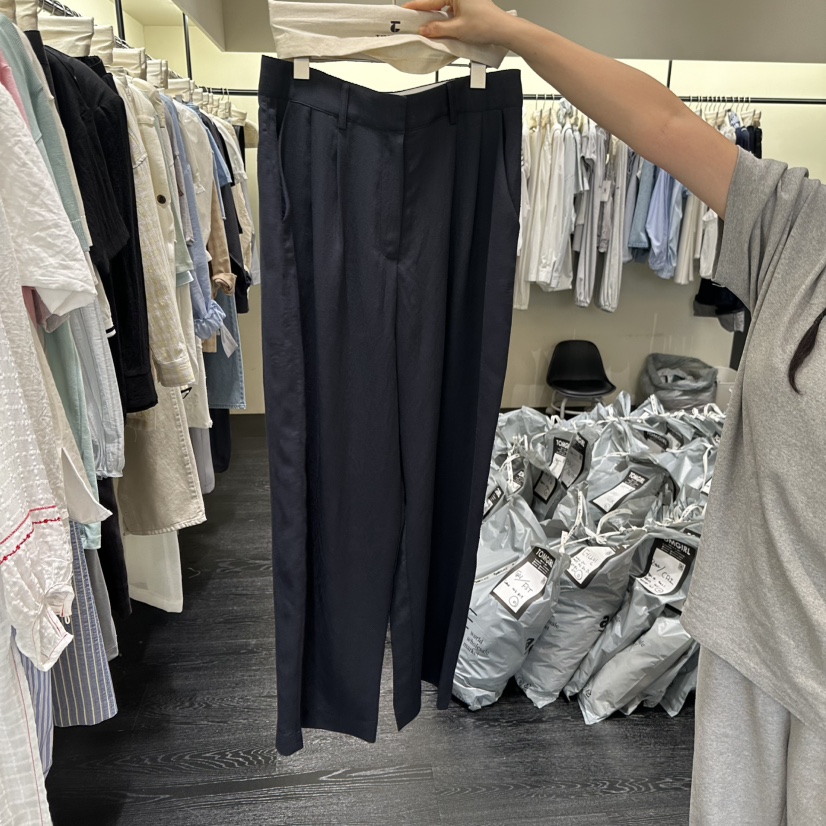 TOMGIRL韓國代購女士新款26春夏真品時尚熱賣人氣休閑休閑褲TOMGIRL休閑褲圖色1深藍色