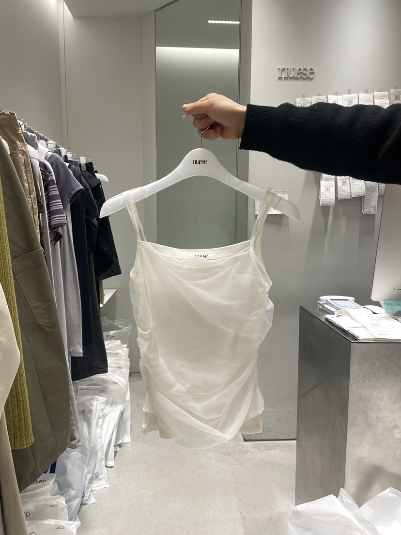 NUESE韓國直郵女裝新品時尚熱賣推薦人氣吊帶背心透明雙層NUESE吊帶/背心圖色3