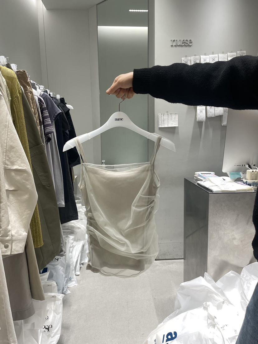 NUESE韓國直郵女裝新品時尚熱賣推薦人氣吊帶背心透明雙層NUESE吊帶/背心圖色4