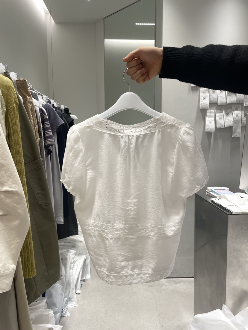 NUESE韓國直郵女士新款時尚職業26春夏26夏季推薦襯衫蕾絲衫NUESE襯衫/蕾絲衫