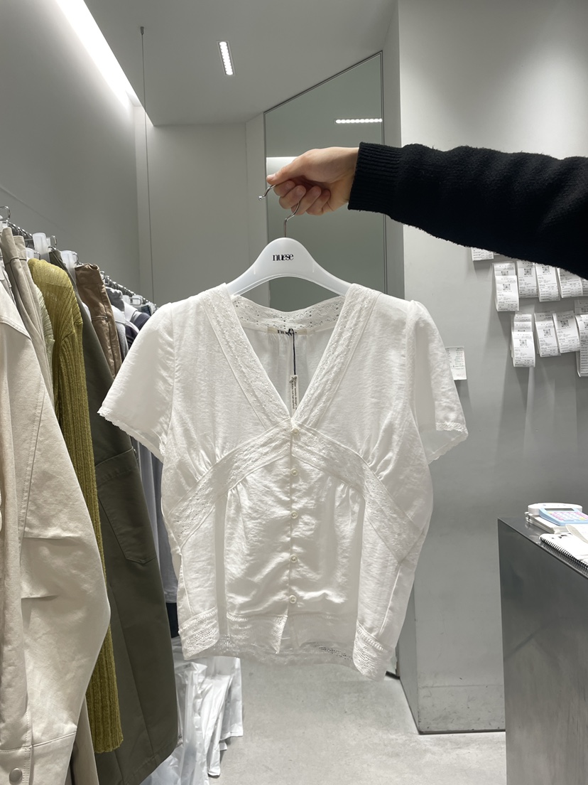 NUESE韓國直郵女士新款時尚職業26春夏26夏季推薦襯衫蕾絲衫NUESE襯衫/蕾絲衫圖色1