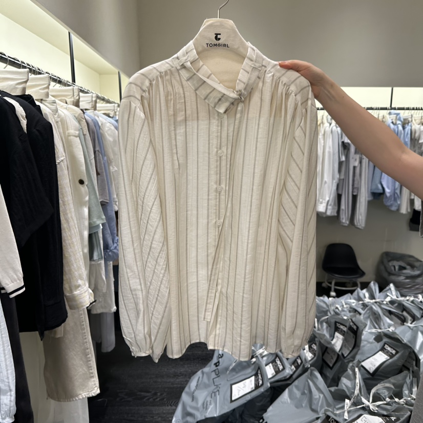 TOMGIRL韓國直郵女裝新款真品時尚熱賣職業休閑襯衫蕾絲衫TOMGIRL襯衫/蕾絲衫圖色1