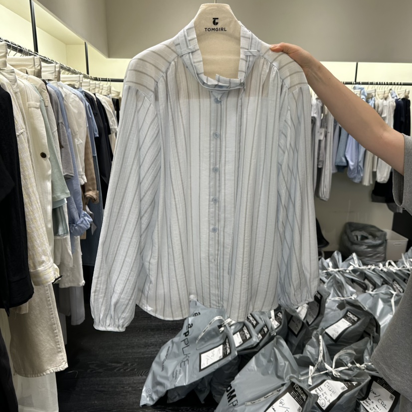 TOMGIRL韓國直郵女裝新款真品時尚熱賣職業休閑襯衫蕾絲衫TOMGIRL襯衫/蕾絲衫圖色2