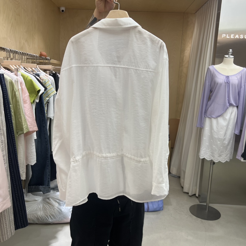 PLEASURE韓國代購女士新款推薦26春夏26夏季人氣襯衫蕾絲衫PLEASURE襯衫/蕾絲衫