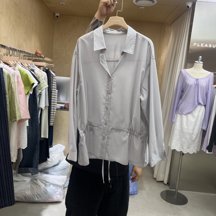 PLEASURE韓國代購女士新款推薦26春夏26夏季人氣襯衫蕾絲衫PLEASURE襯衫/蕾絲衫圖色2