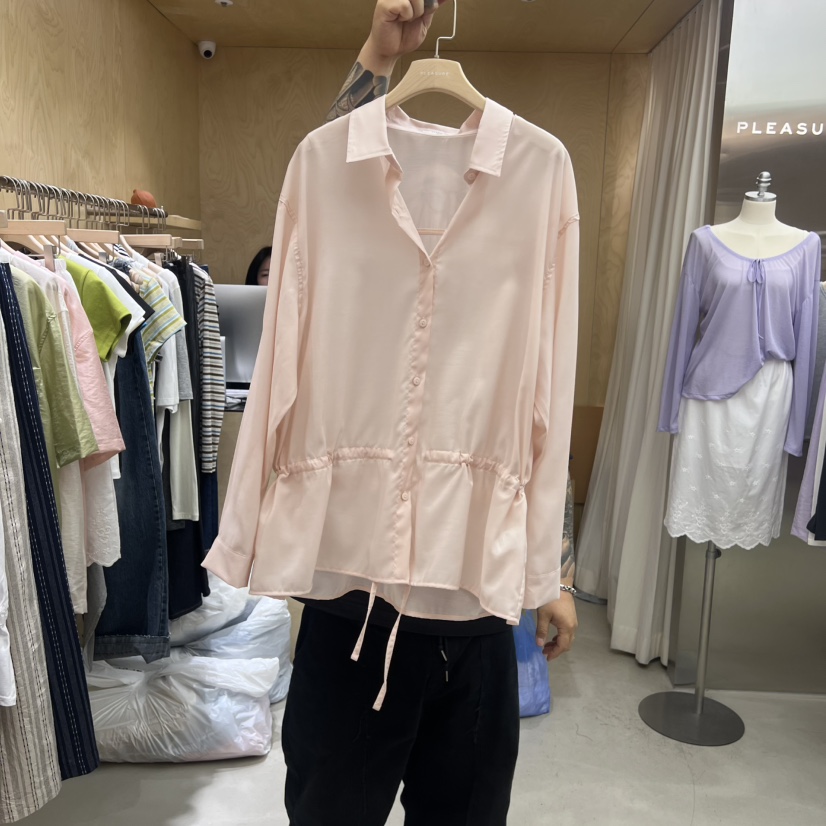 PLEASURE韓國代購女士新款推薦26春夏26夏季人氣襯衫蕾絲衫PLEASURE襯衫/蕾絲衫圖色3