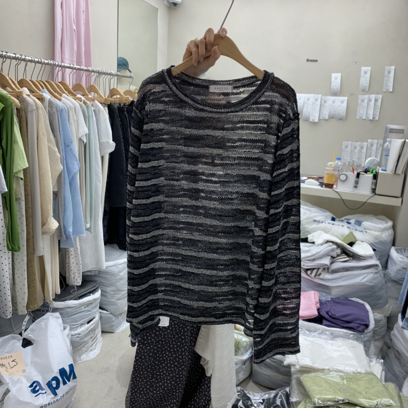 BREEZE東大門實拍韓國女裝新品26夏季熱賣26春夏推薦長袖T恤BREEZE長袖T恤圖色2