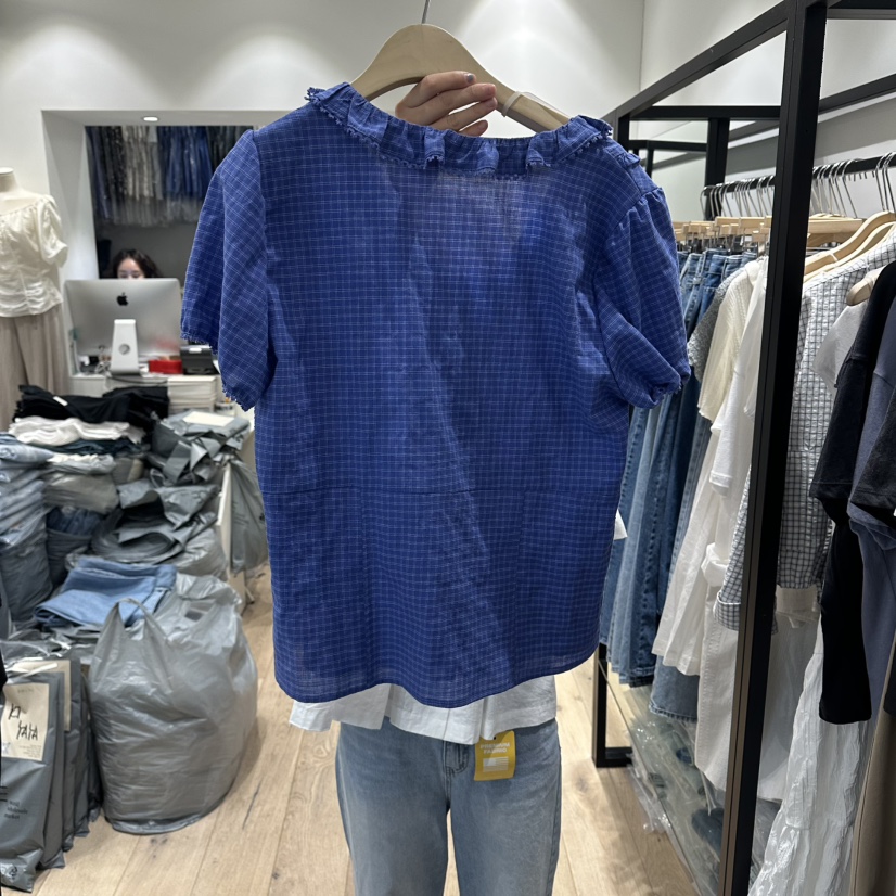 BRUNI/RICOTTA東大門實拍韓國女士新款26春夏襯衫蕾絲衫BRUNI/RICOTTA襯衫/蕾絲衫