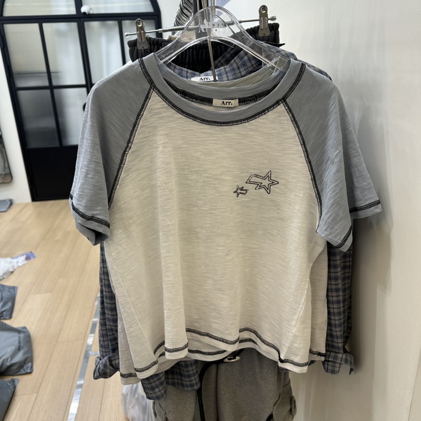 ARR韓國東大門代購女士新款職業人氣26春夏休閑時尚推薦T恤ARRT恤圖色2