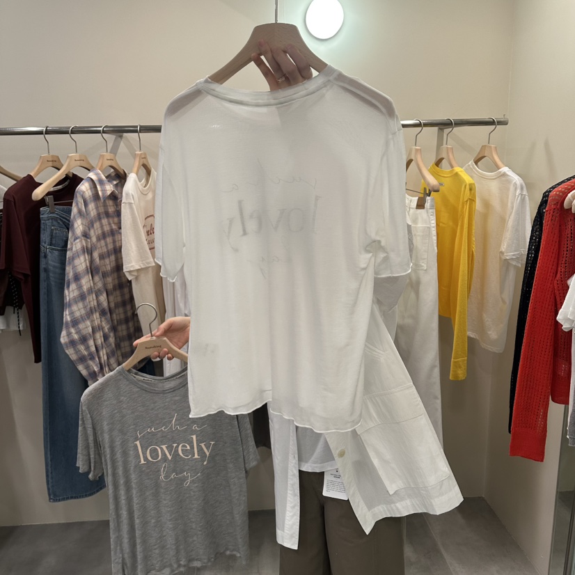 URBANSTORY/REMAKING韓國東大門直郵女裝新款26夏季T恤寬松Remaking/URBANSTORYT恤