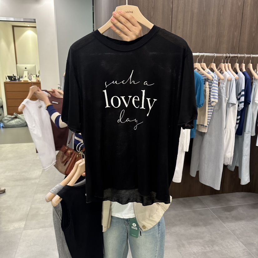 URBANSTORY/REMAKING韓國東大門直郵女裝新款26夏季T恤寬松Remaking/URBANSTORYT恤圖色3