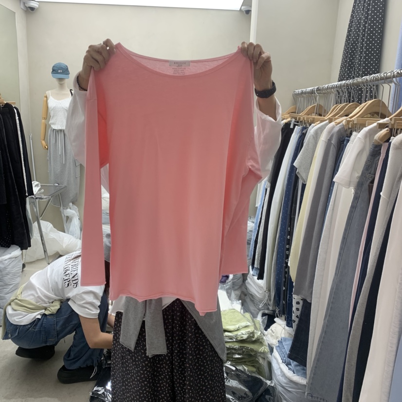 BREEZE韓國東大門代購女士新款休閑時尚26夏季職業長袖T恤BREEZE長袖T恤圖色2