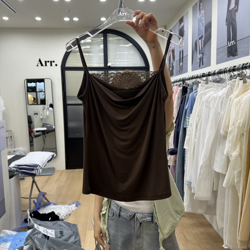 ARR韓國東大門代購女裝新款休閑推薦26夏季熱賣職業吊帶背心ARR吊帶/背心圖色3