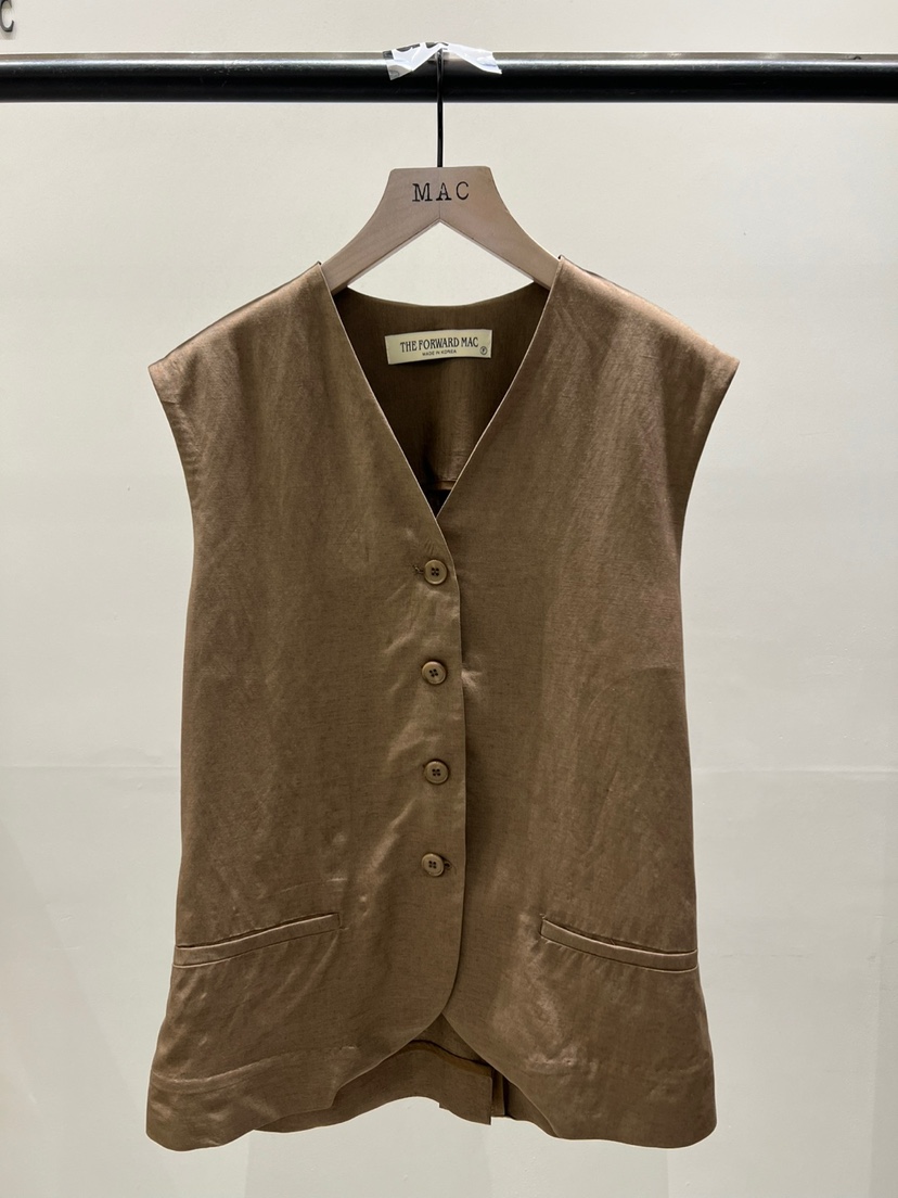 MAC韓國直郵實拍女士新款推薦26夏季時尚人氣職業馬甲亞麻THE FORWARD MAC馬甲圖色2