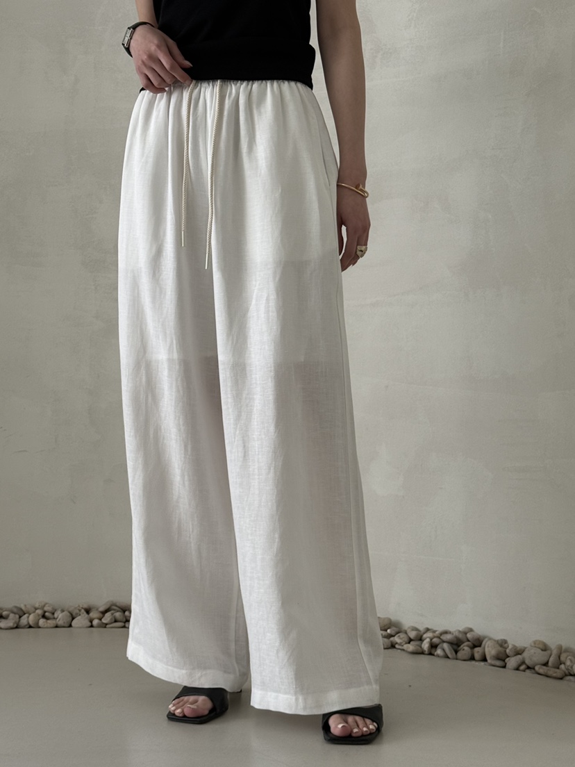 DEMAR韓國東大門直郵女裝新品人氣時尚26春夏職業休閑褲亞麻DEMAR休閑褲圖色1