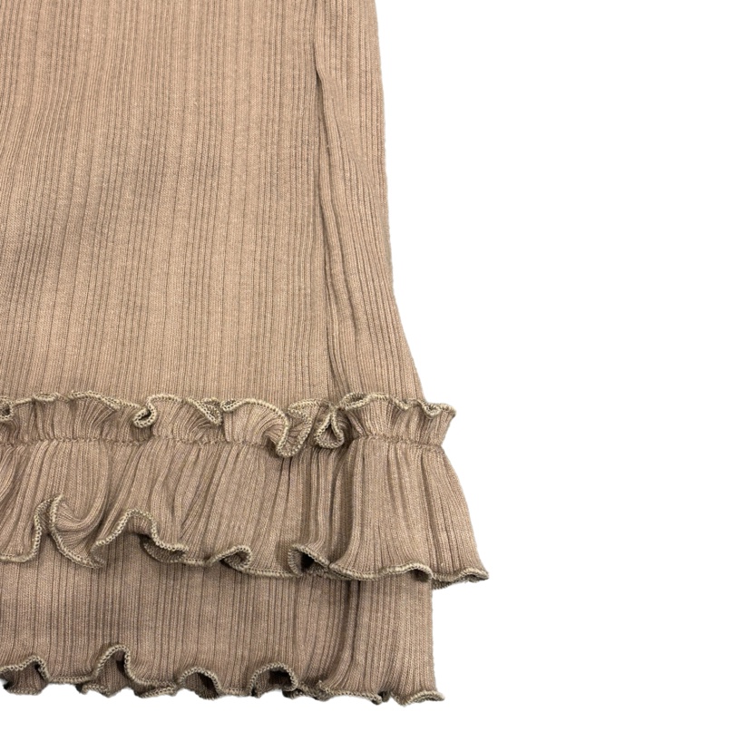 HEXX韓國直郵女士新品職業推薦26夏季休閑褲荷葉邊喇叭褲羅紋THE HEXX休閑褲