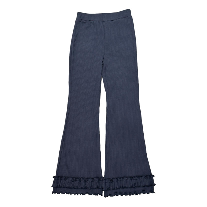 HEXX韓國直郵女士新品職業推薦26夏季休閑褲荷葉邊喇叭褲羅紋THE HEXX休閑褲圖色2