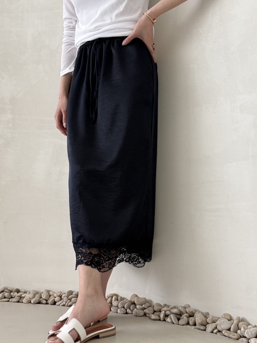 DEMAR韓國東大門代購女裝新品26夏季職業人氣半身裙中短裙緞DEMAR半身裙/中短裙圖色2