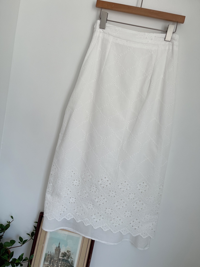 MINIQUEENS韓國東大門直郵女士新品熱賣半身裙中短裙蕾絲雙層長款MINIQUEENS半身裙/中短裙