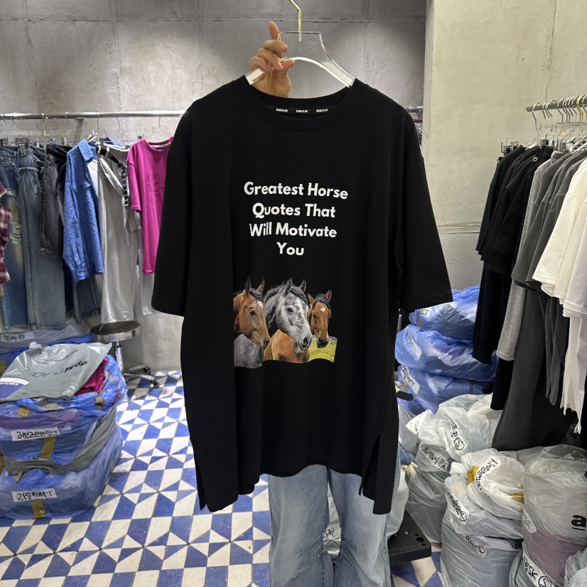 AMOUR韓國東大門直郵女裝新品休閑26夏季熱賣26春夏推薦T恤AMOURT恤圖色2