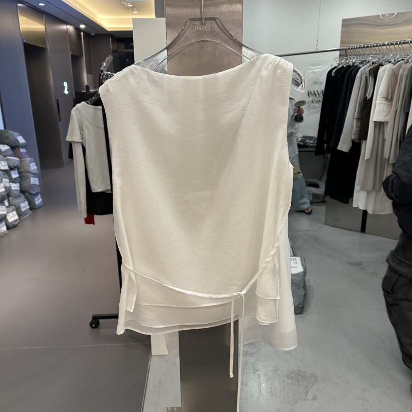 PAVEL韓國代購女士新款休閑推薦職業人氣26夏季吊帶背心含腰繩PAVEL吊帶/背心圖色1