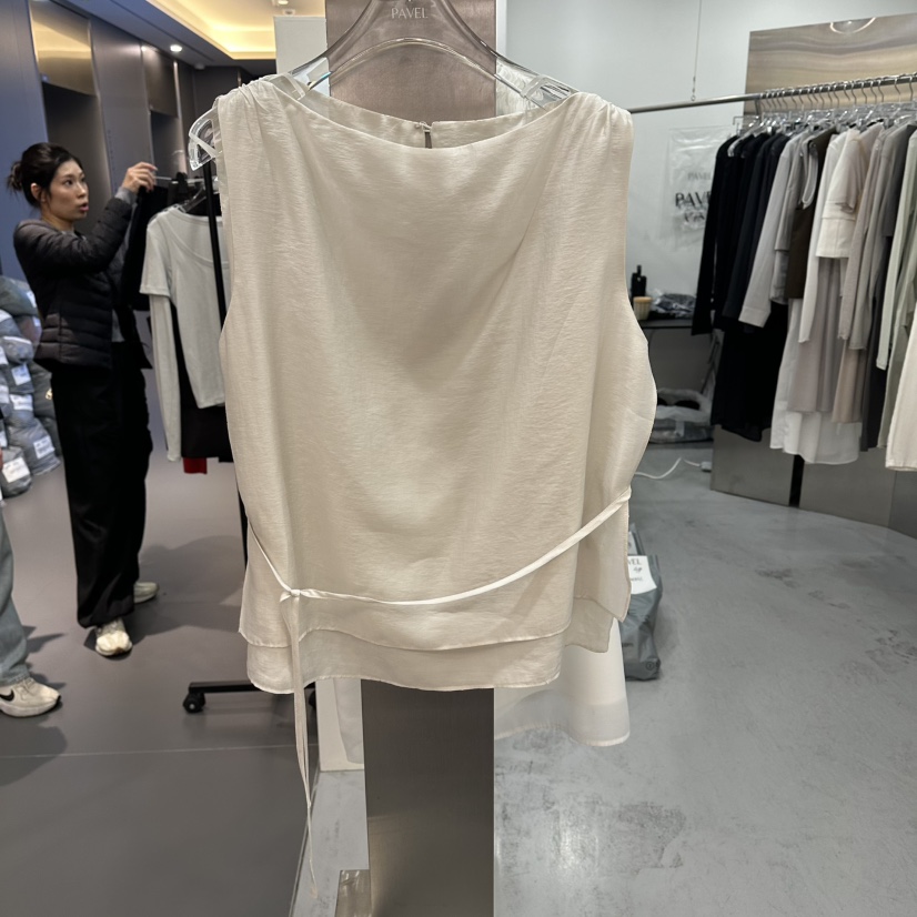 PAVEL韓國代購女士新款休閑推薦職業人氣26夏季吊帶背心含腰繩PAVEL吊帶/背心圖色2