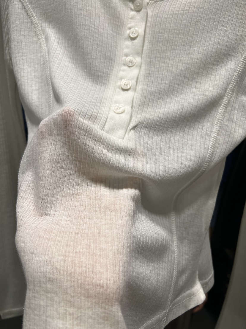 EL BOSQUE東大門實拍韓國女裝新品推薦休閑長袖T恤天絲羅紋EL BOSQUE長袖T恤