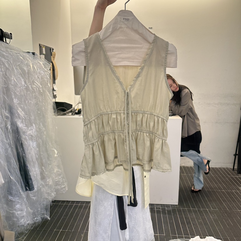 FIND-P韓國直郵實拍女士新款休閑熱賣人氣職業襯衫蕾絲衫FIND-P襯衫/蕾絲衫圖色1