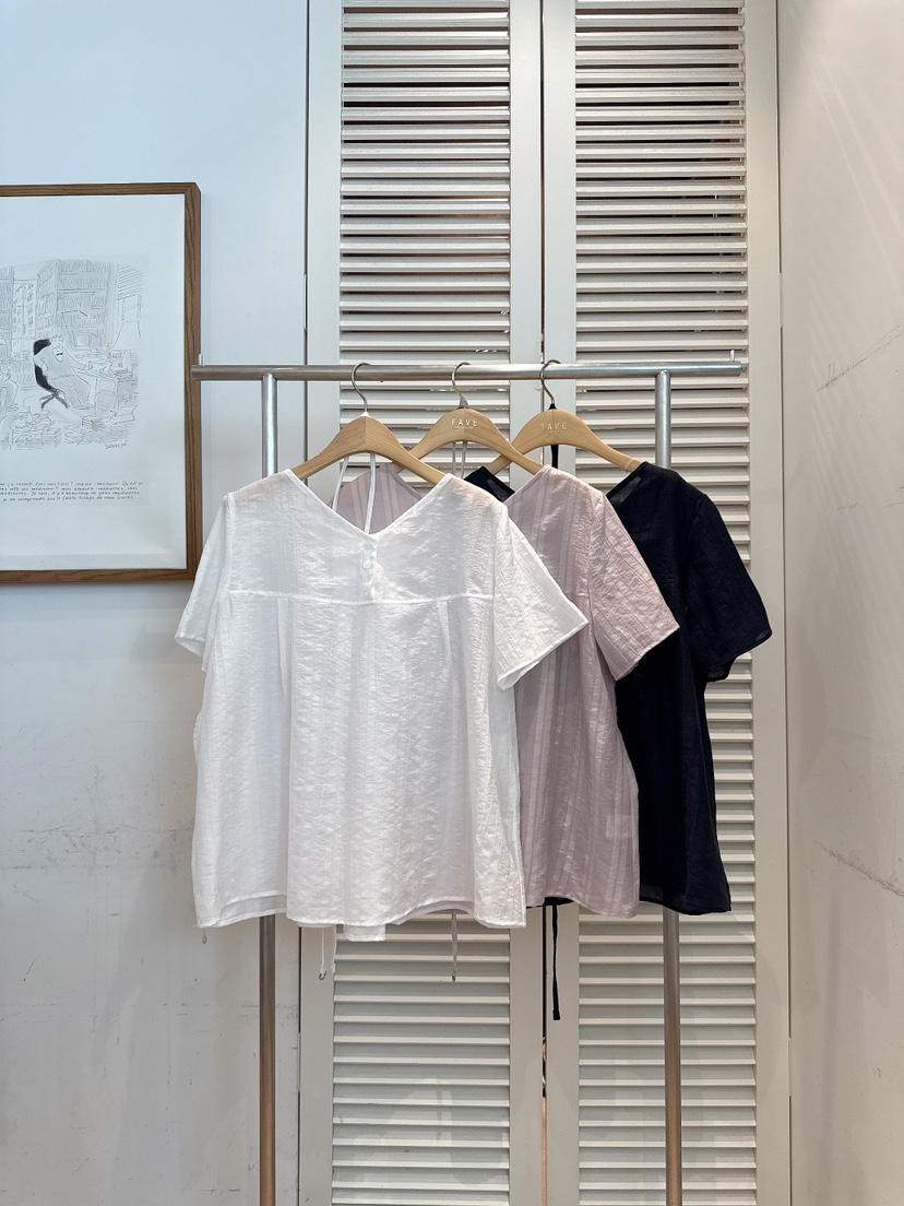 FAVE-L韓國東大門直郵女士新品人氣26春夏襯衫蕾絲衫含腰繩FAVE-L襯衫/蕾絲衫