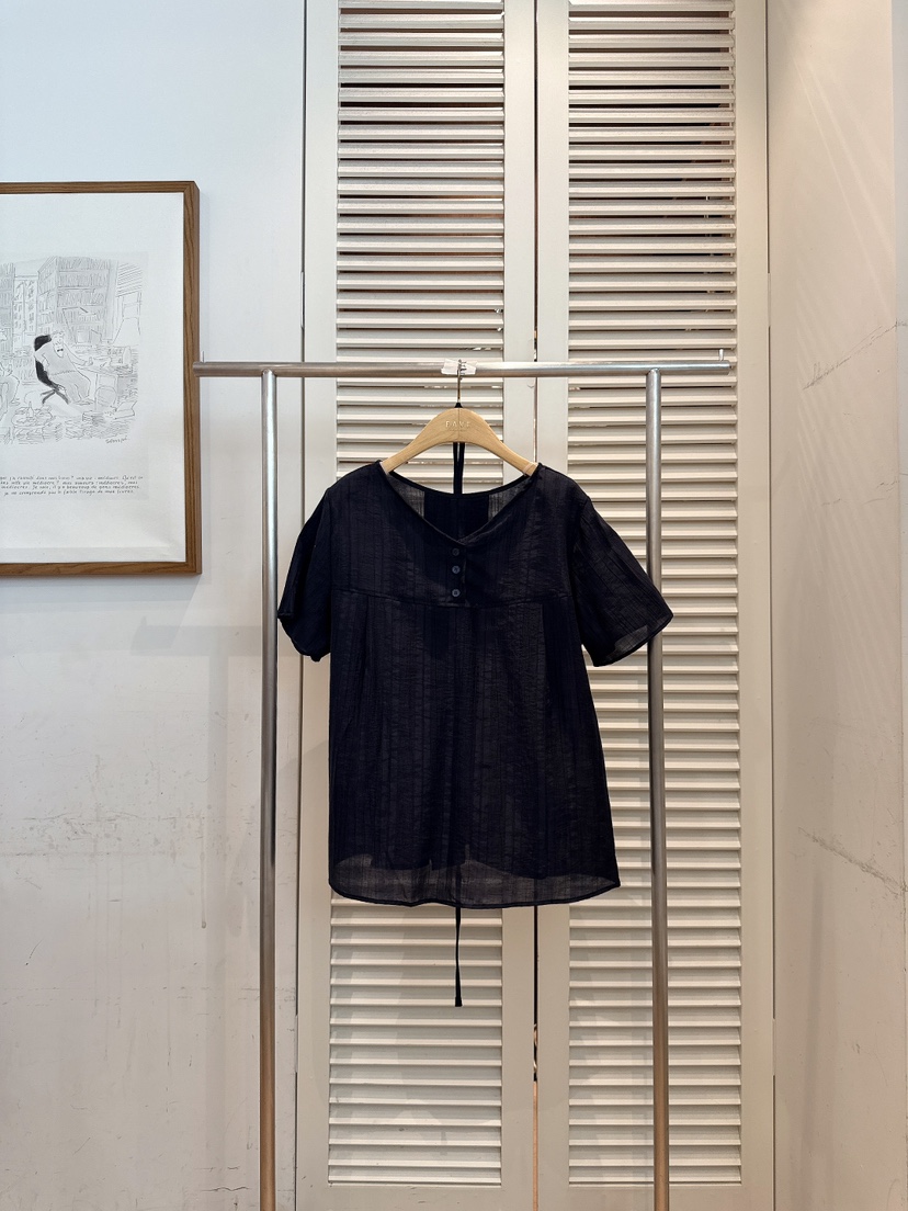 FAVE-L韓國東大門直郵女士新品人氣26春夏襯衫蕾絲衫含腰繩FAVE-L襯衫/蕾絲衫圖色3