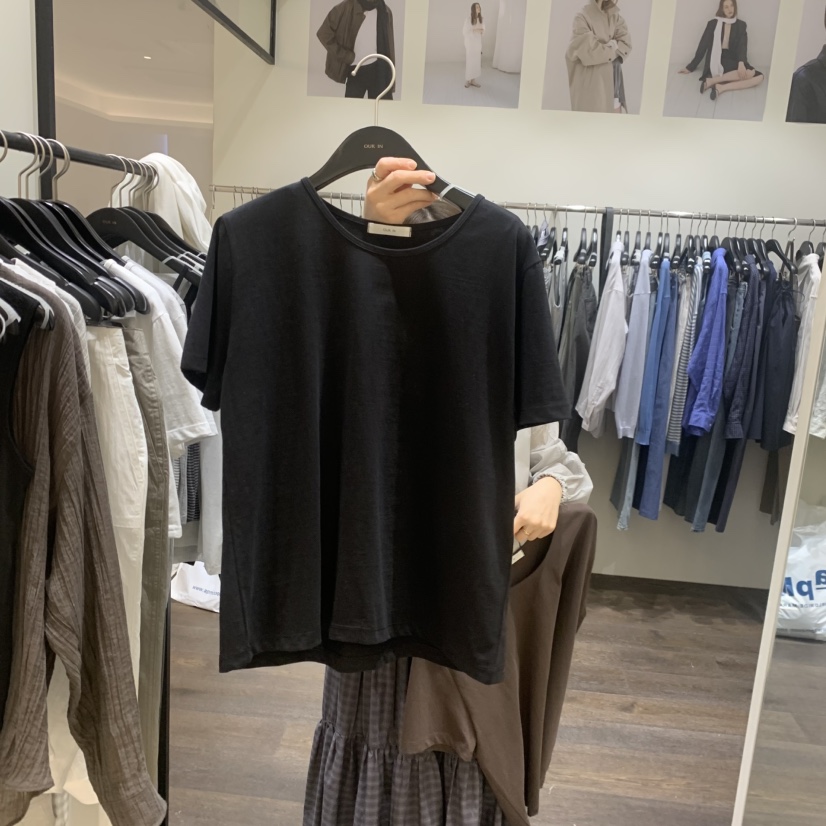 OURIN/THIS IS韓國代購女士新款休閑26春夏26夏季職業T恤OURIN/THIS IST恤圖色4